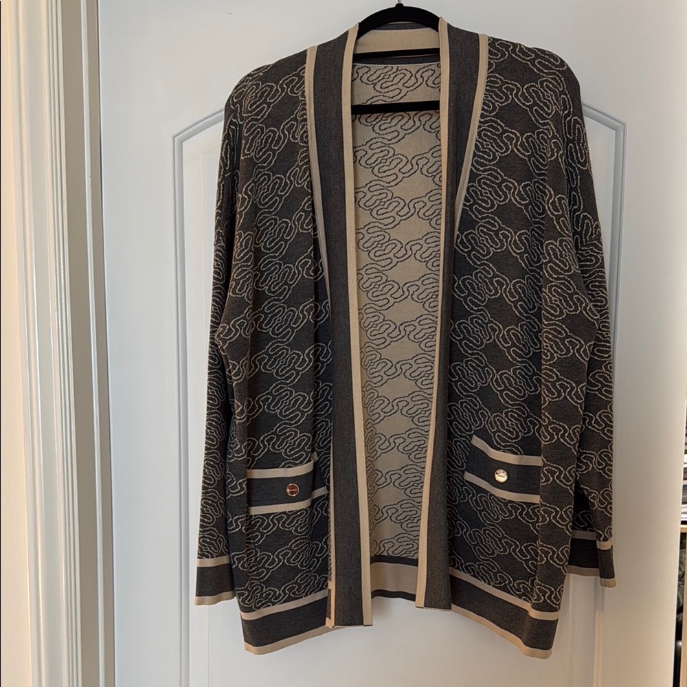 Sandro Gray Patterned Cardigan